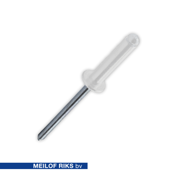 Popnagel 3.2x8 mm AL/AL Wit RAL-9010 (doos 1000 stuks)