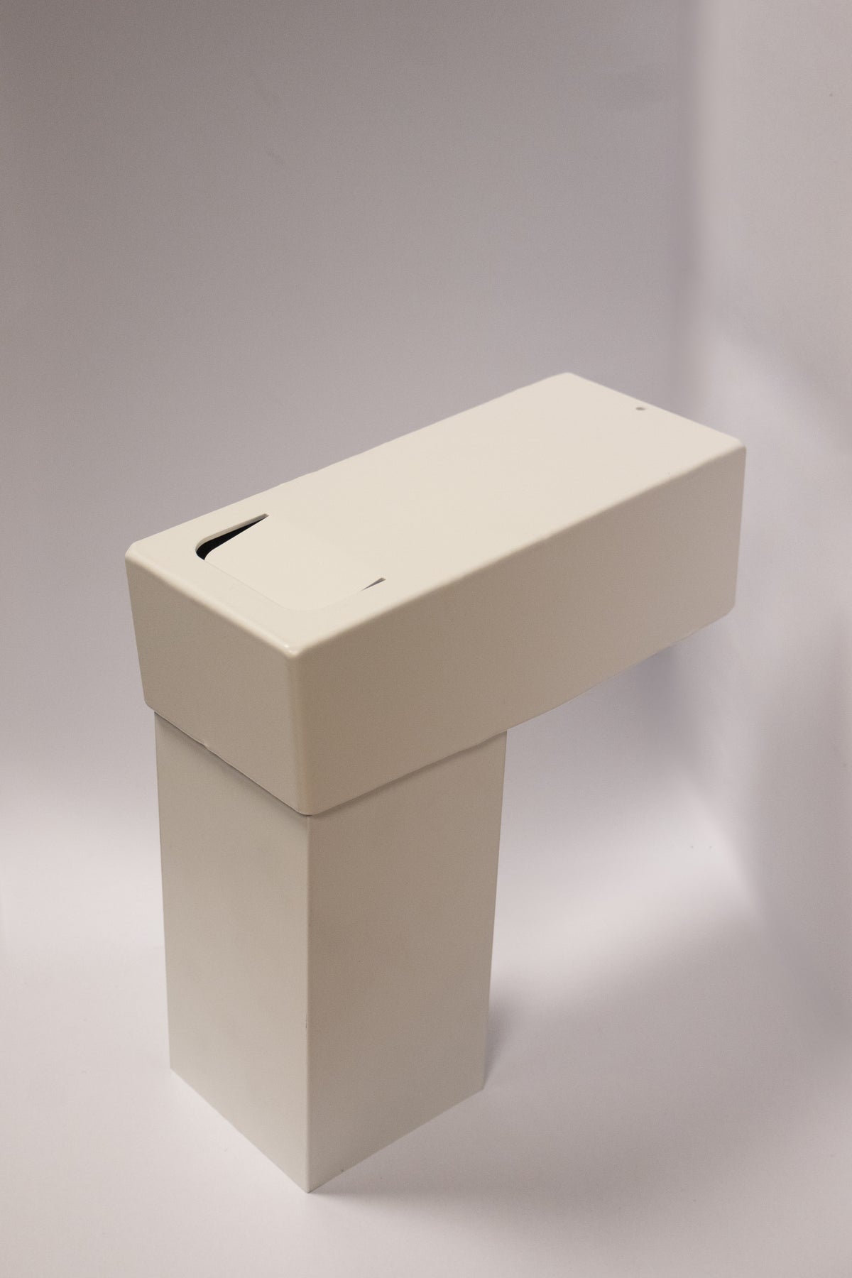 Alu Stadsuitloop Vierkant 80 mm 60x80 mm Diameter 75 mm Wit RAL-9010