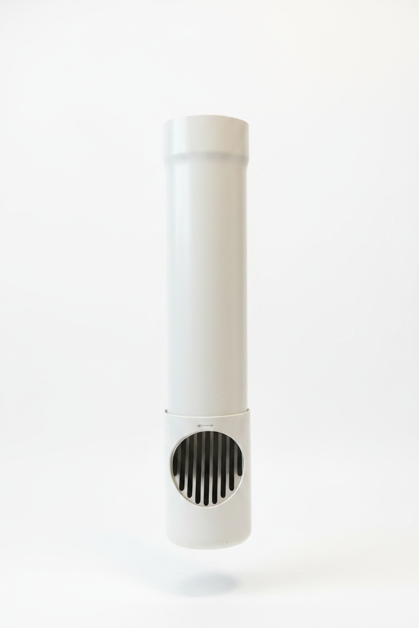 Aluminium Draaibare Bladafscheider Ø 80 mm - RAL-9010