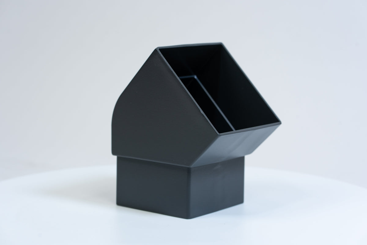 Aluminium HWA Bocht 45° Vierkant 100 mm Antraciet RAL-7016