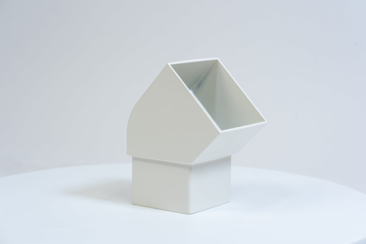 Aluminium HWA Bocht 45° Vierkant 80 mm Créme RAL-9001
