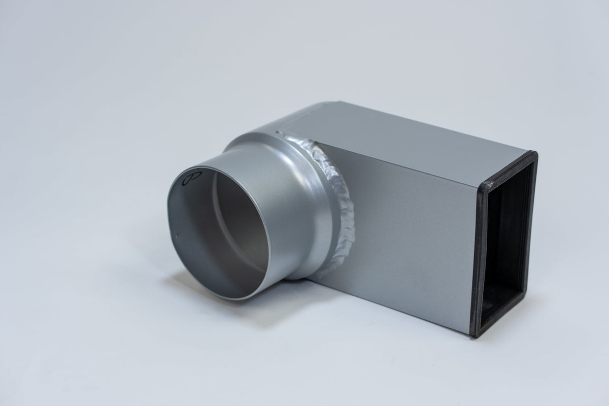 Aluminium HWA Stadsuitloop 60x100 mm Rond Ø100 mm Zilver RAL-9006