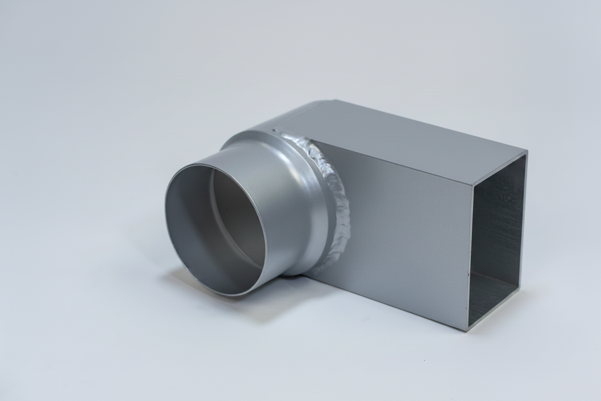 Aluminium HWA Stadsuitloop 60x80 mm Rond Ø80 mm Zilver RAL-9006