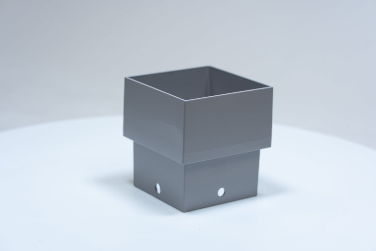 Aluminium HWA Mof Vierkant 80 mm Grijs RAL-7036
