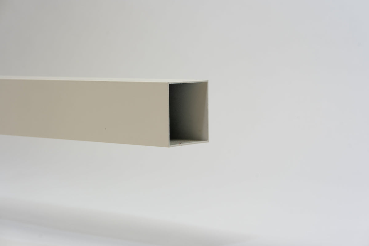 Aluminium HWA Buis Vierkant 80 mm Crème RAL-9001