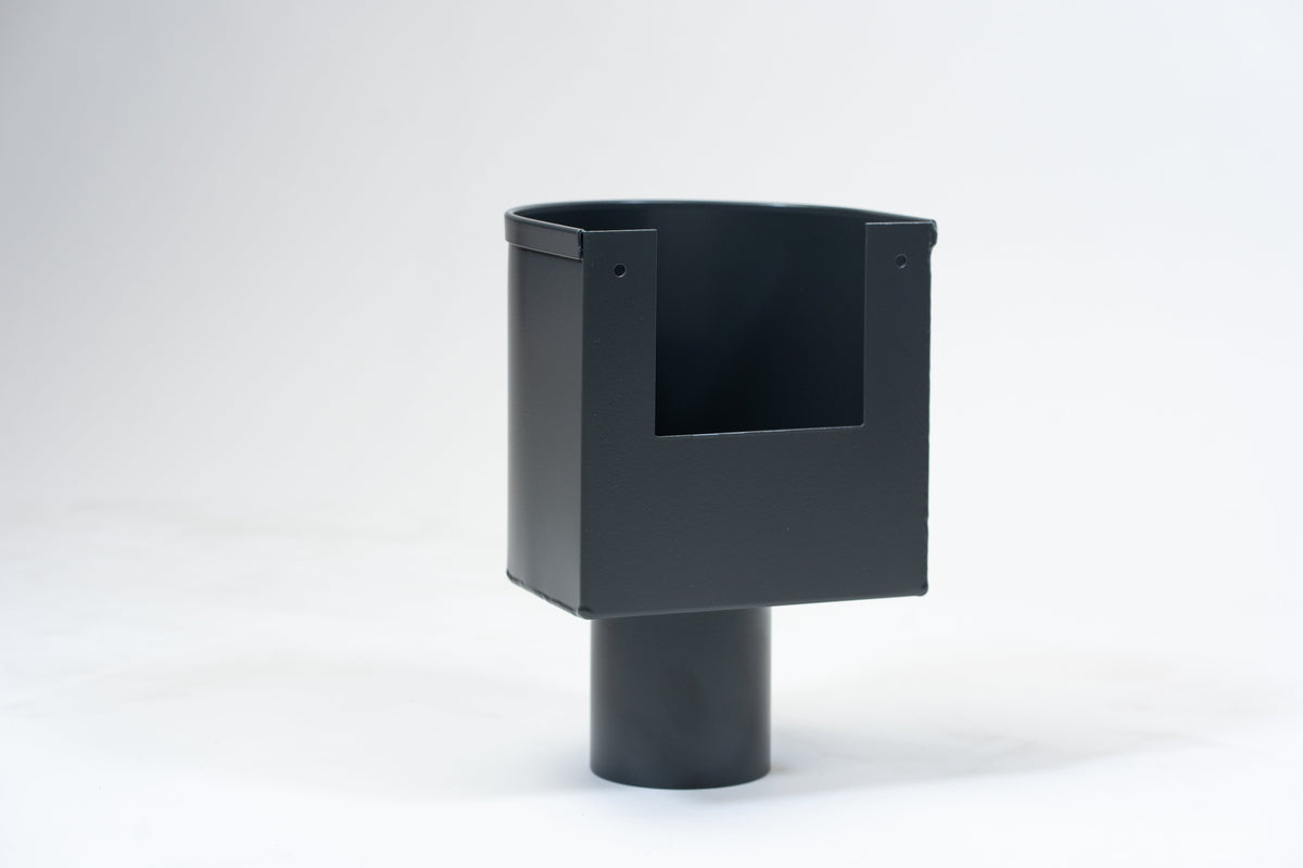 Aluminium Vergaarbak Rond 150x150 mm Ø80 mm Antraciet RAL-7016
