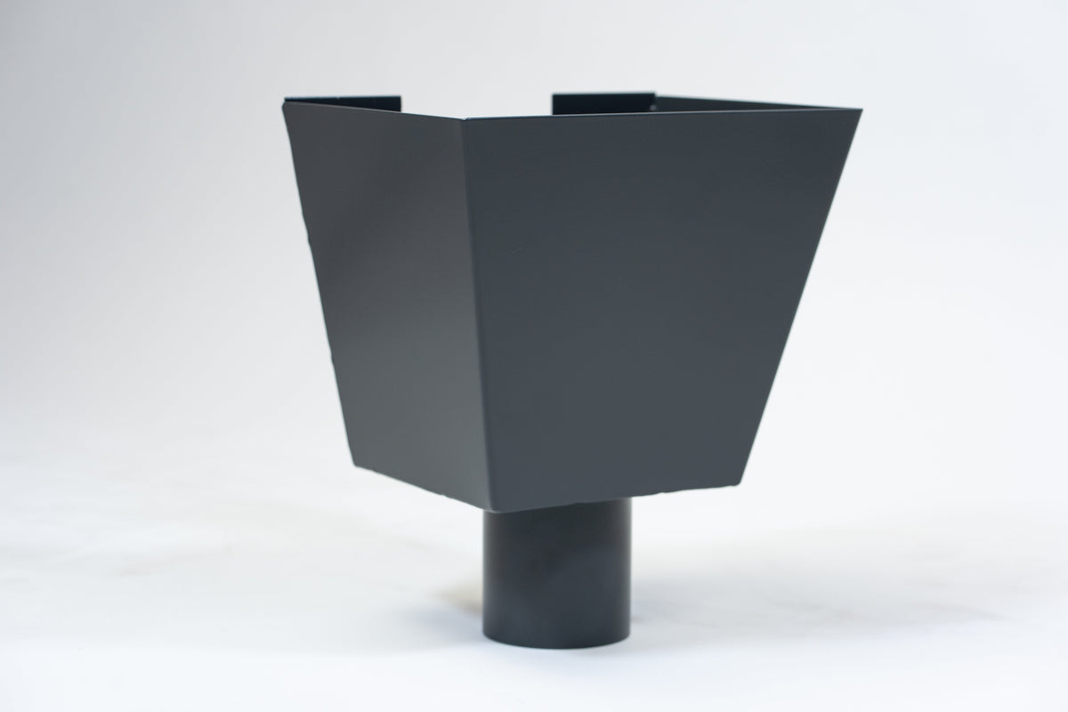 Aluminium Vergaarbak Vierkant 200x250 mm Ø80 mm Antraciet RAL-7016