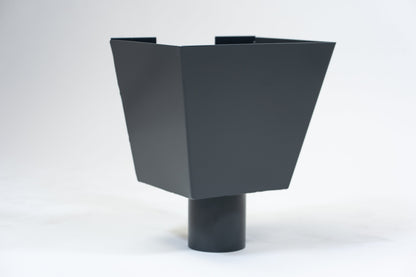 Aluminium Vergaarbak Vierkant 200x250 mm Ø80 mm Antraciet RAL-7016