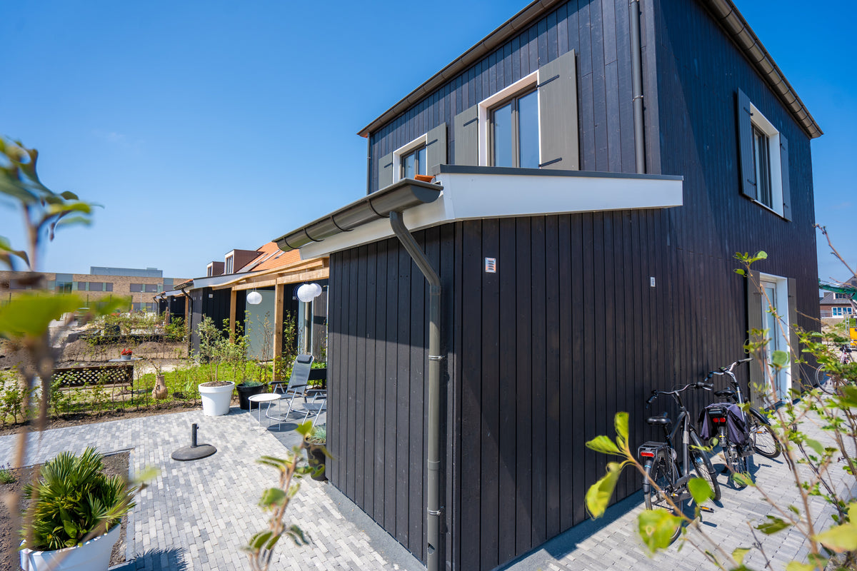 Aluminium HWA Bocht 40° Rond Ø80 mm Antraciet RAL-7016