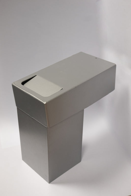 Alu Stadsuitloop Vierkant 100 mm 60x100 mm Diameter 75 mm Zilver RAL-9006