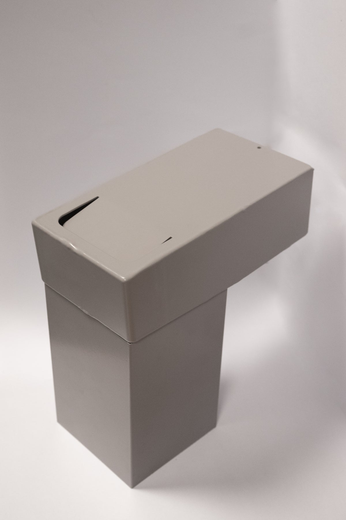 Alu Stadsuitloop Vierkant 100 mm 60x100 mm Diameter 95 mm Grijs RAL-7036