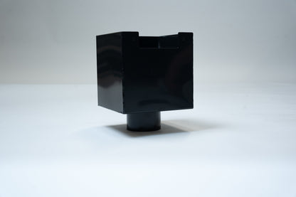 Aluminium Industriële Vergaarbak Vierkant 200x200 Ø100mm Antraciet