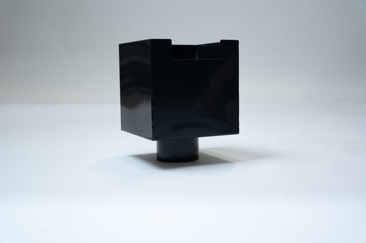 Aluminium Industriële Vergaarbak Vierkant 200x200 Ø100mm Antraciet