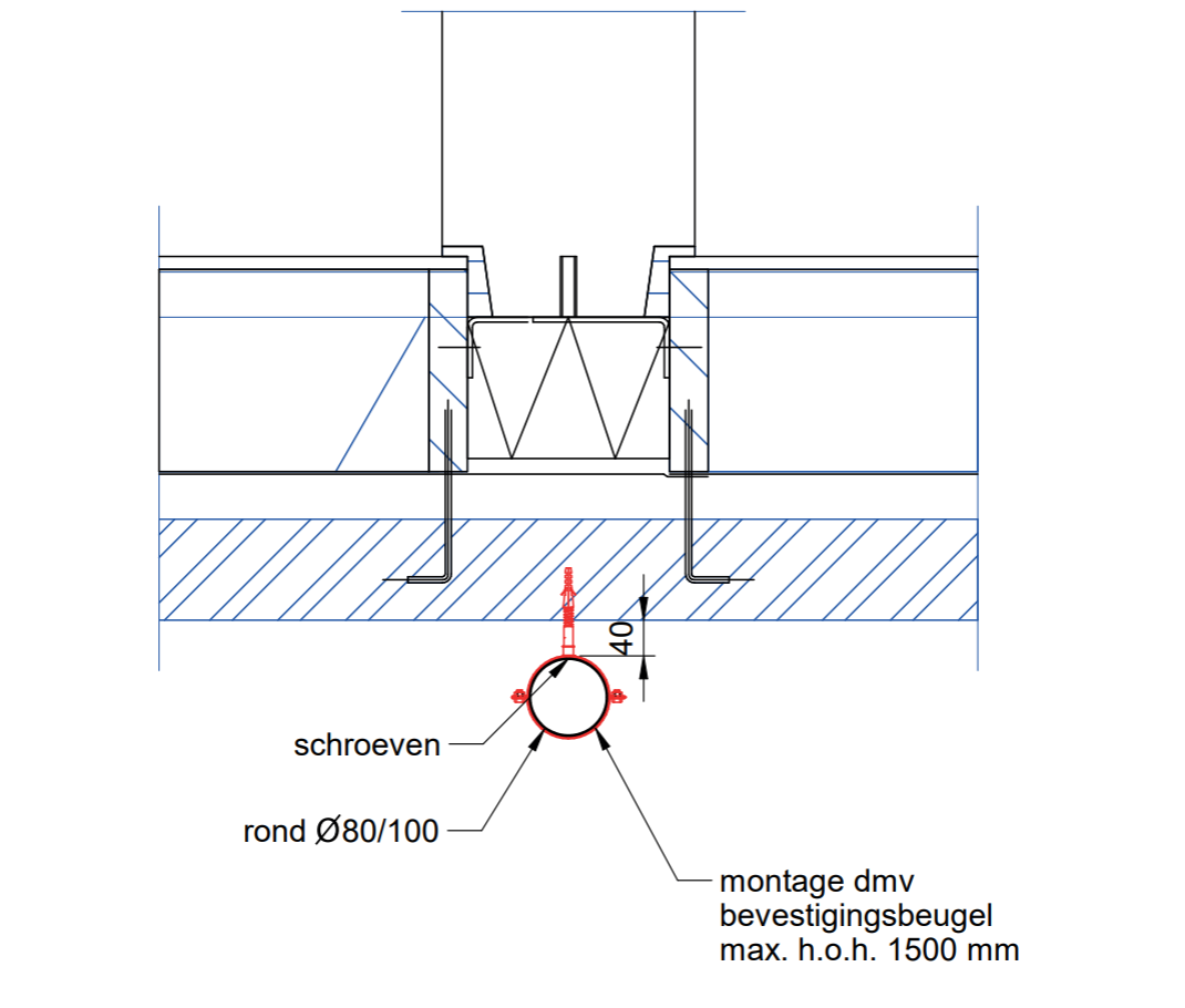 Aluminium HWA Buis Rond Ø80 mm Antraciet RAL-7016