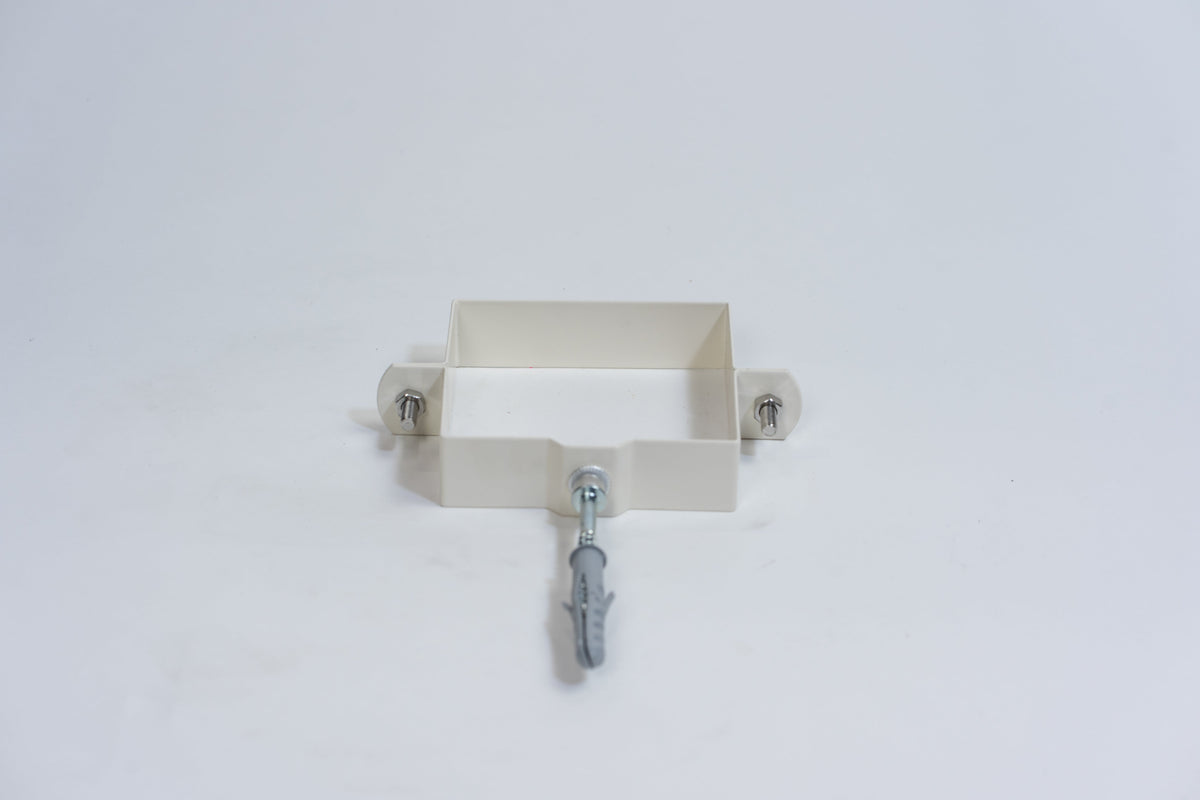Aluminium HWA Beugel Vierkant Buis 100 mm Crème RAL-9001