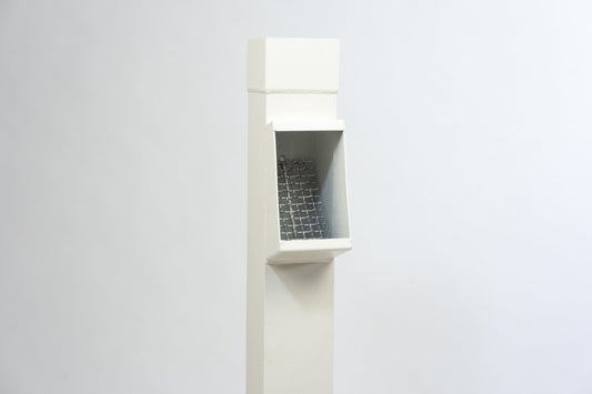 Aluminium HWA Bladafscheider Vierkant 100 mm Crème RAL-9001