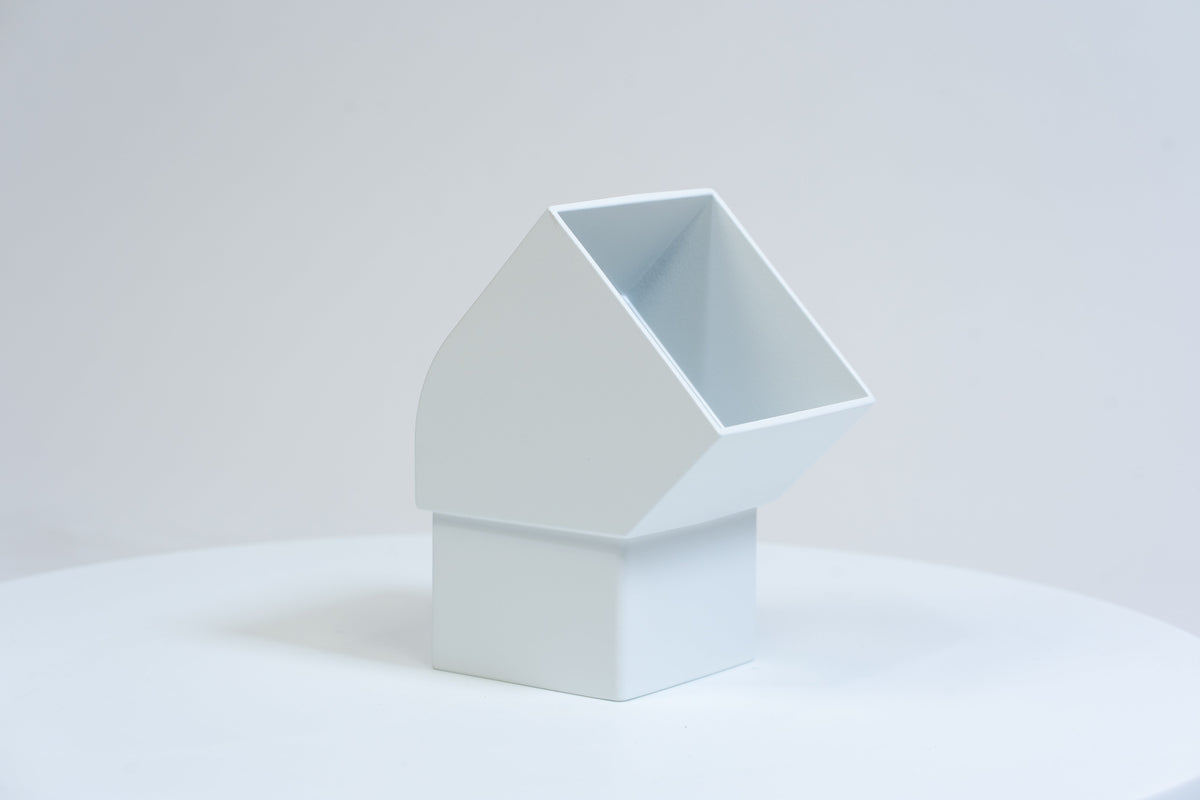 Aluminium HWA Bocht 45° Vierkant 80 mm Wit RAL-9010
