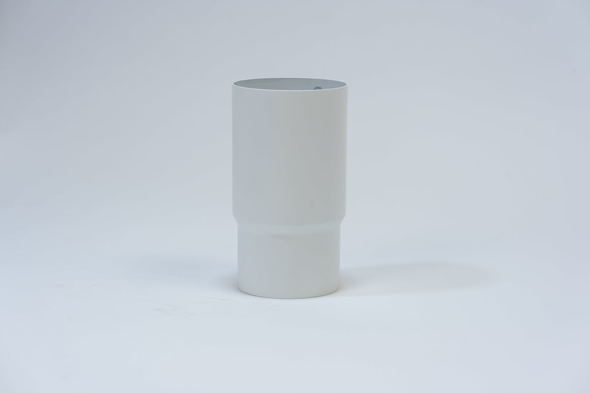 Aluminium HWA Schuifmof Rond Ø80 mm Wit RAL-9010 (h = 150 mm)