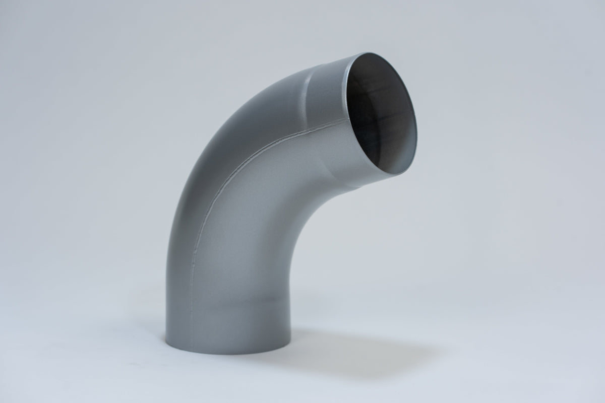 Aluminium HWA Bocht 72° Rond Ø100 mm Zilver RAL-9006