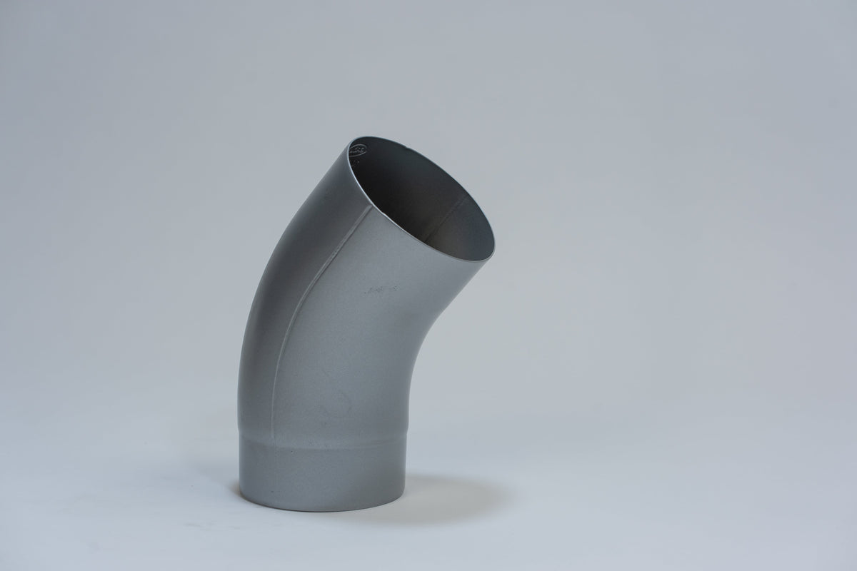 Aluminium HWA Bocht 40° Rond Ø100 mm Zilver RAL-9006