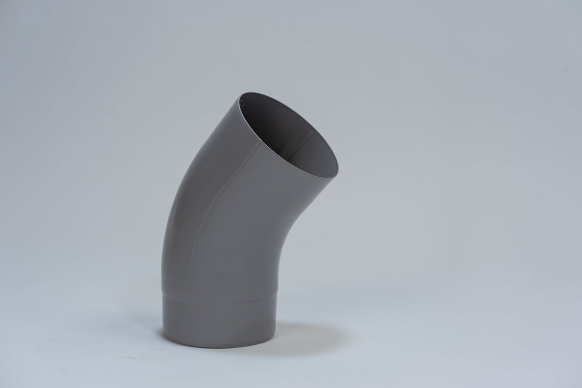 Aluminium HWA Bocht 40° Rond Ø100 mm Grijs RAL-7036
