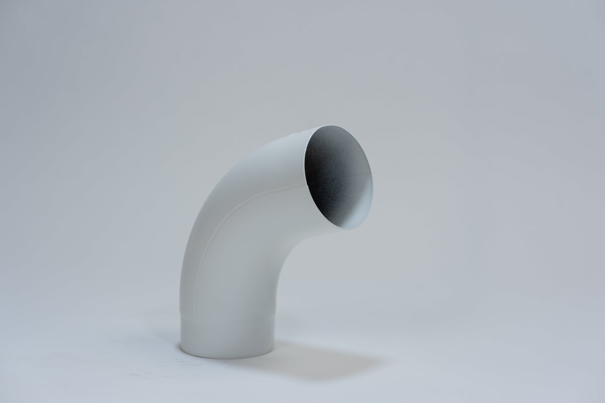 Aluminium HWA Bocht 72° Rond Ø80 mm Wit RAL-9010
