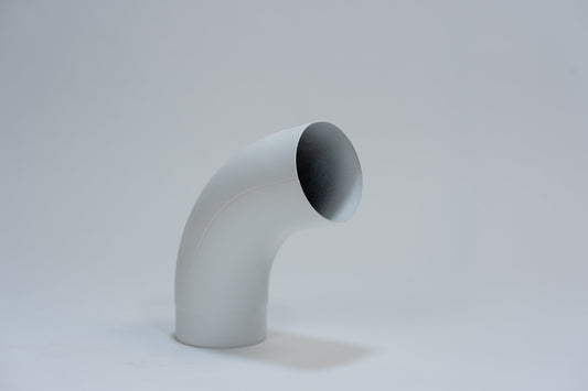 Aluminium HWA Bocht 72° Rond Ø80 mm Wit RAL-9010