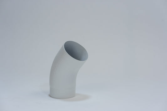 Aluminium HWA Bocht 40° Rond Ø80 mm Wit RAL-9010