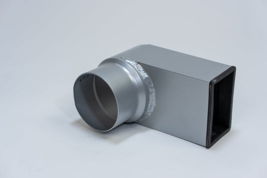 Aluminium HWA Stadsuitloop 60x100 mm Rond Ø100 mm Zilver RAL-9006