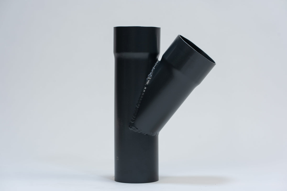 Aluminium HWA T-stuk 40° Rond Ø80 mm Antraciet RAL-7016