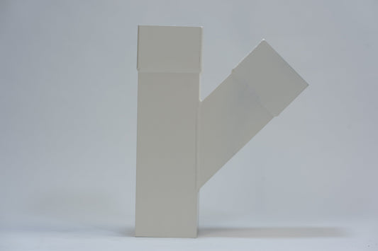 Aluminium HWA T-stuk 45° vierkant 100 mm Crème RAL-9001