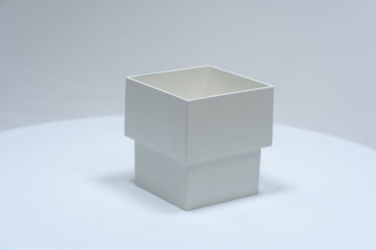 Aluminium HWA Mof Vierkant 80 mm Crème RAL-9001