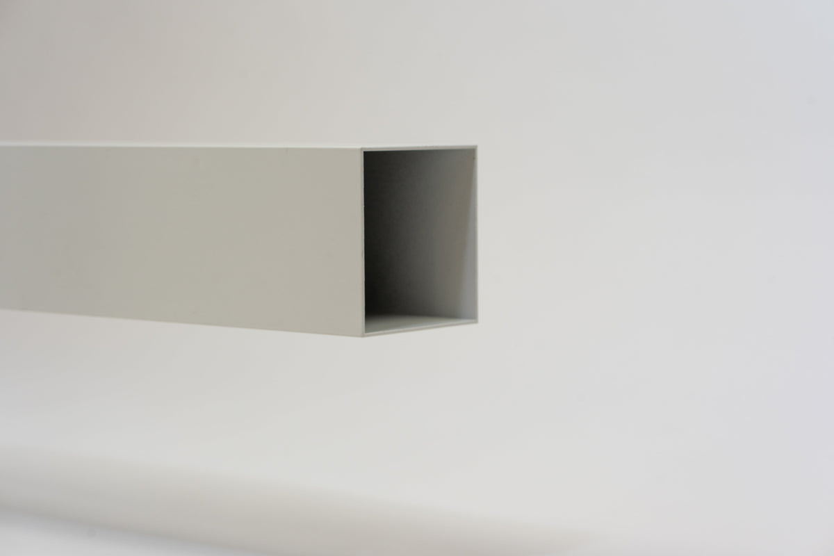 Aluminium HWA Buis Vierkant 100 mm Wit RAL-9010
