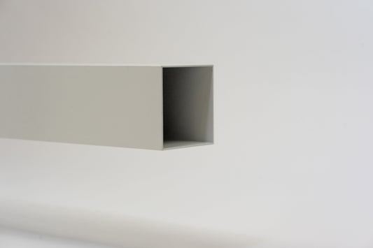 Aluminium HWA Buis Vierkant 100 mm Wit RAL-9010
