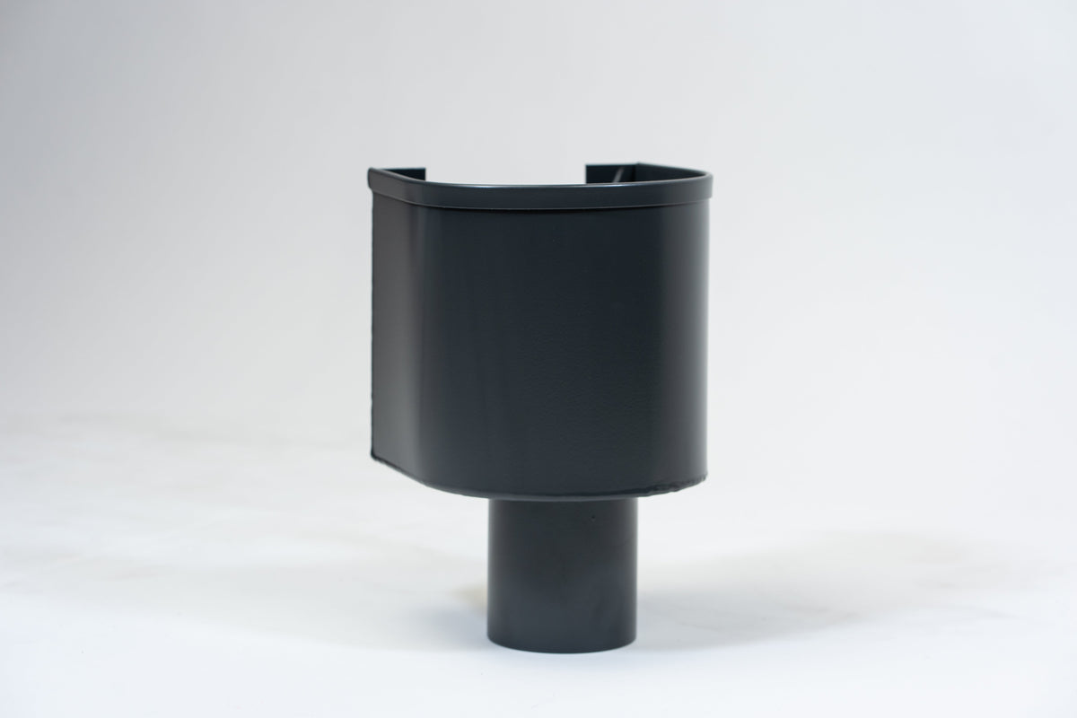 Aluminium Vergaarbak Rond 150x150 Ø100mm Antraciet RAL-7016