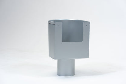 Aluminium Vergaarbak Rond 150x150 Ø100mm Zilver RAL-9006