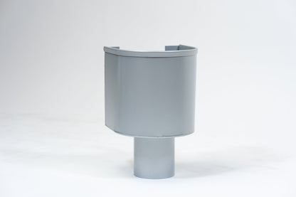 Aluminium Vergaarbak Rond 150x150 Ø100mm Zilver RAL-9006