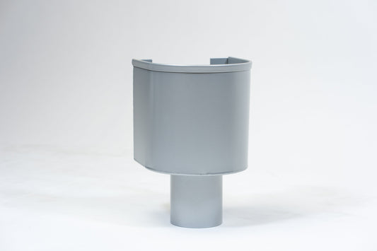 Aluminium Vergaarbak Rond 150x150 Ø100mm Zilver RAL-9006