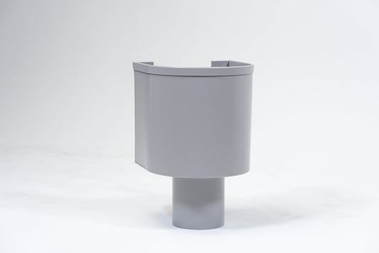 Aluminium Vergaarbak Rond 150x150 mm Ø80 mm Grijs RAL-7036