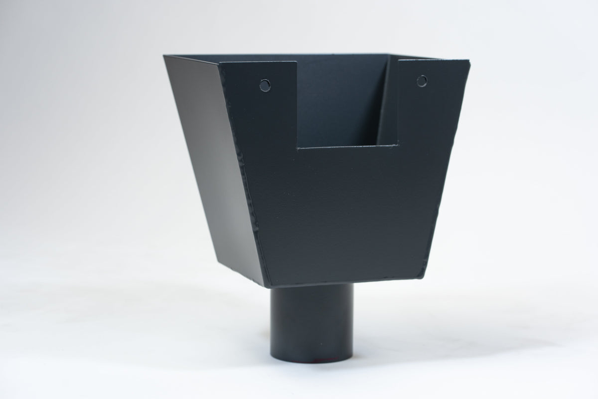 Aluminium Vergaarbak Vierkant 200x250 mm Ø80 mm Antraciet RAL-7016